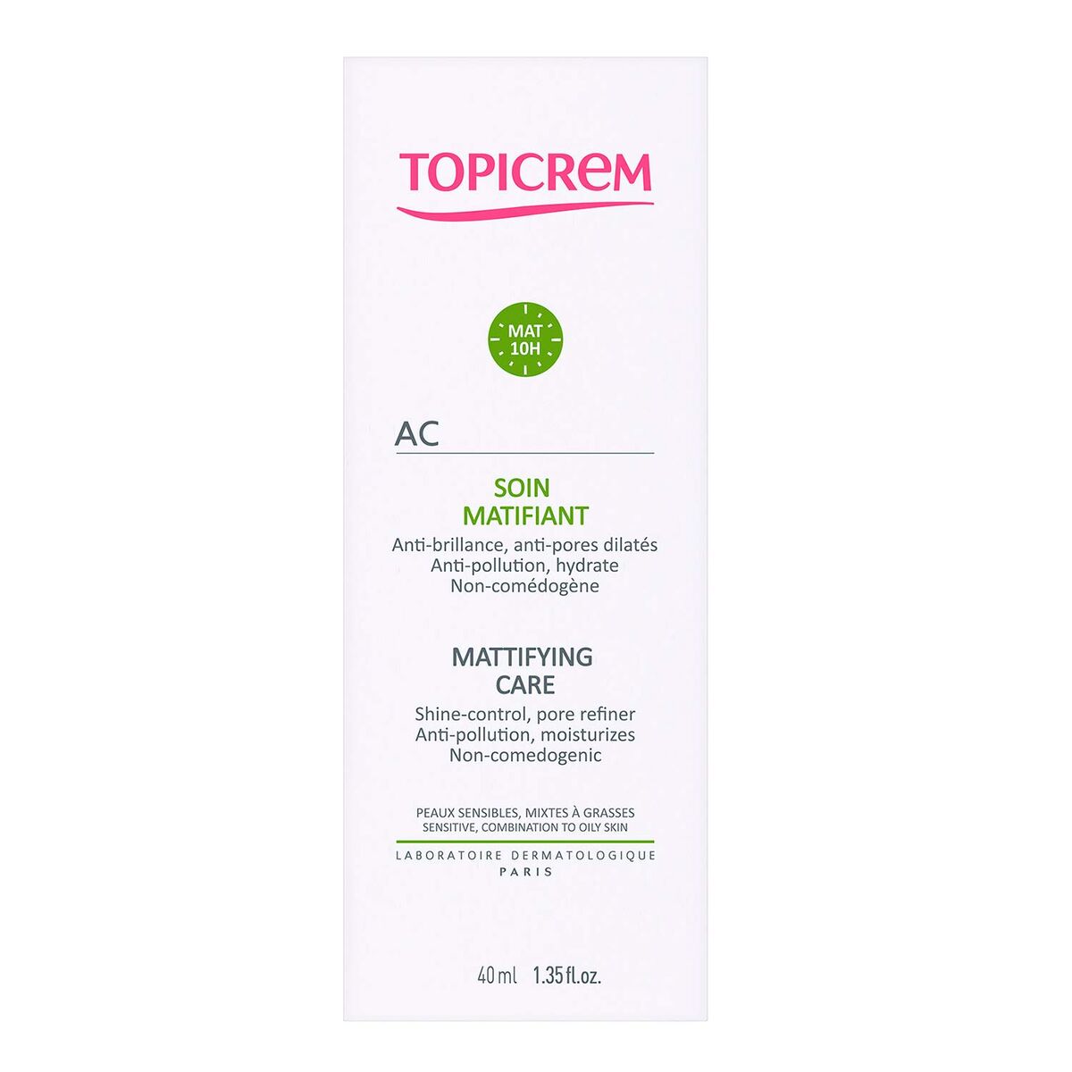 Sejas krēms Topicrem Ac 40 ml Želeja Matējošs finišs